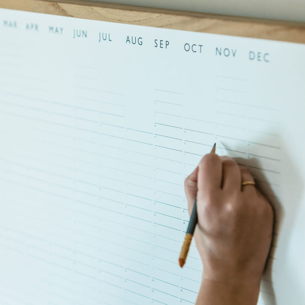 Detail 2022 Wall Planner by Mark+Fold, minimal wall planner, 50x70cm poster