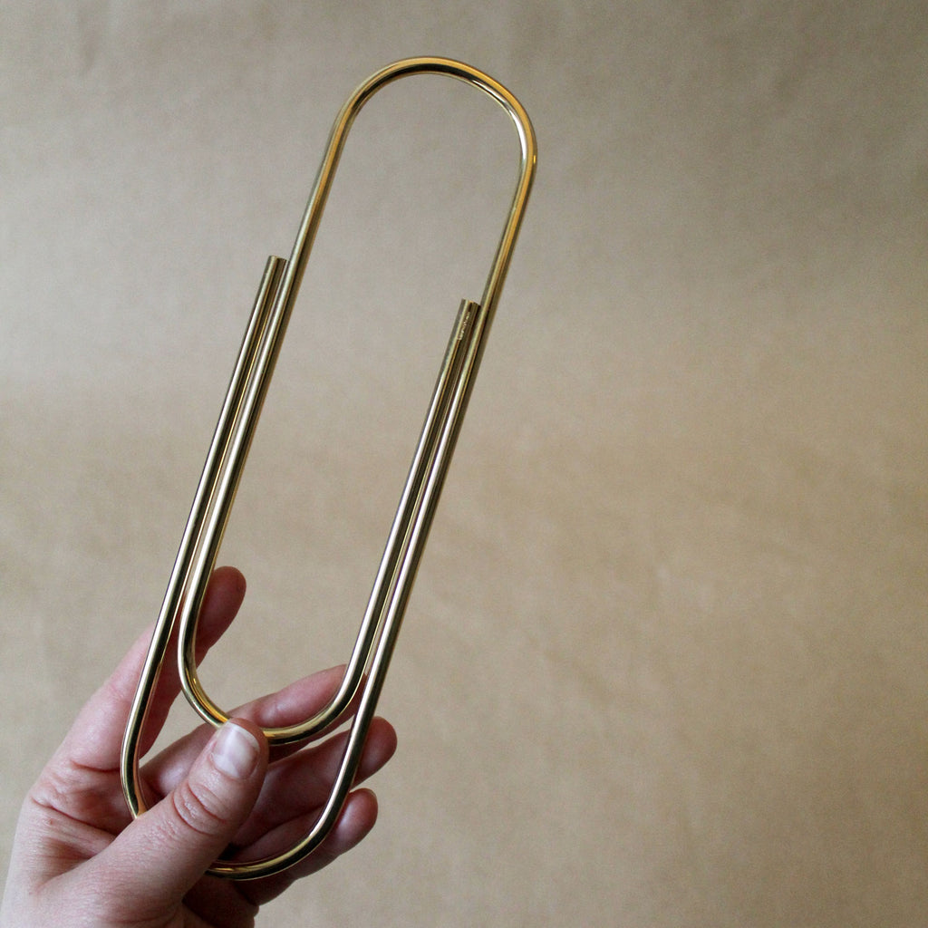 Carl Auböck Paperclip in Solid Brass, for Mark+Fold, luxury desk object, made in Vienna