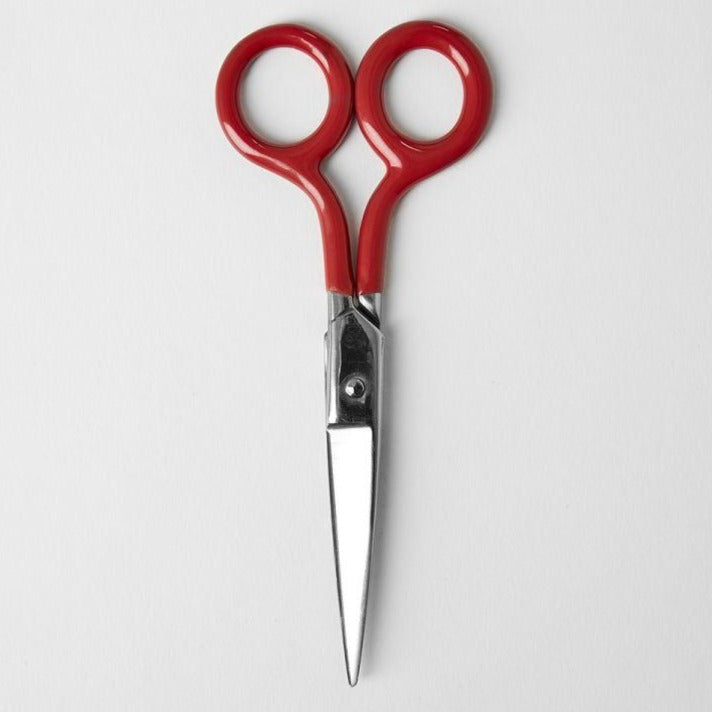 red penco scissors, minimal modern scissors stationery